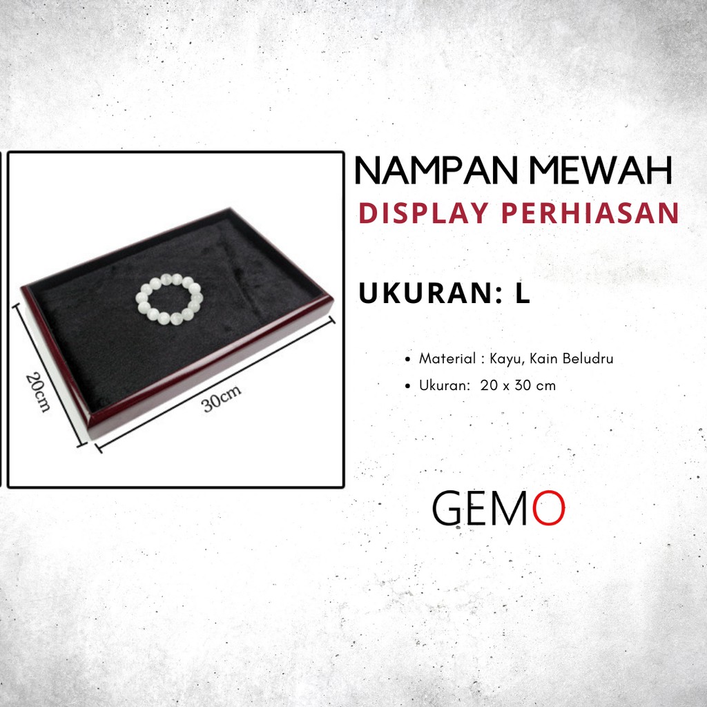 Baki Nampan Tray Mewah Untuk Tempat Perhiasan / Jewelry Cincin Kalung Anting Permata  Murah Unik Lucu