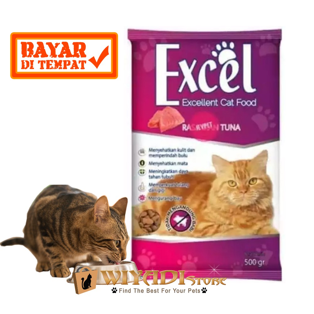 Excel 500gr Cat Food Makanan Kucing Murah Bagus  Dan Renyah