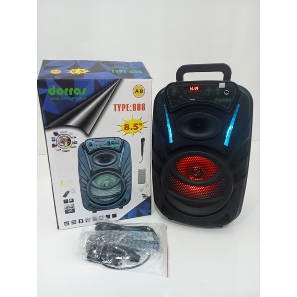 SPEAKER BLUETOOTH KARAOKE DORRAS TYPE-DS888 AB FREE MIC / SPEAKER AKTIF BLUETOOTH KARAOKE