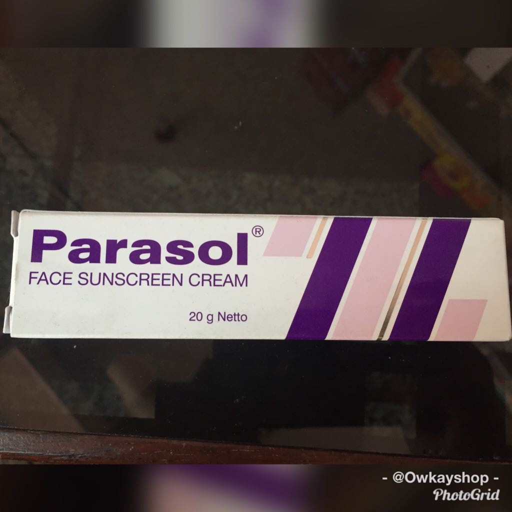 Parasol Face Sun Screen Cream 20 gr Krim Sunblock Tabir Surya Wajah SPF 15 Ungu