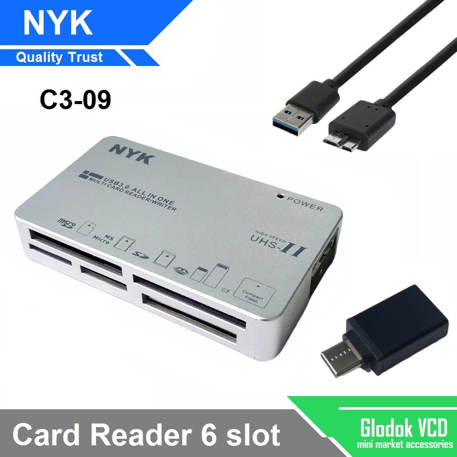 NYK Card Reader C3-09 All in One 6 slot USB 3.0