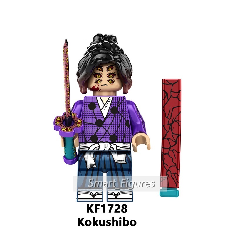 Mainan Action Figure Demon Slayer Daki Douma Kaigaku Hantengu Juuni Kituki Minifigures Untuk Hadiah Anak KF6163