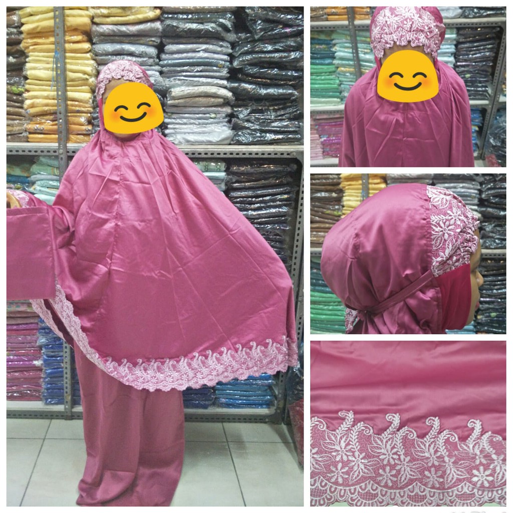 MUKENA SITI KHADIJAH Satin Velvet Bordir +tas MURAH SALE bagus BARU