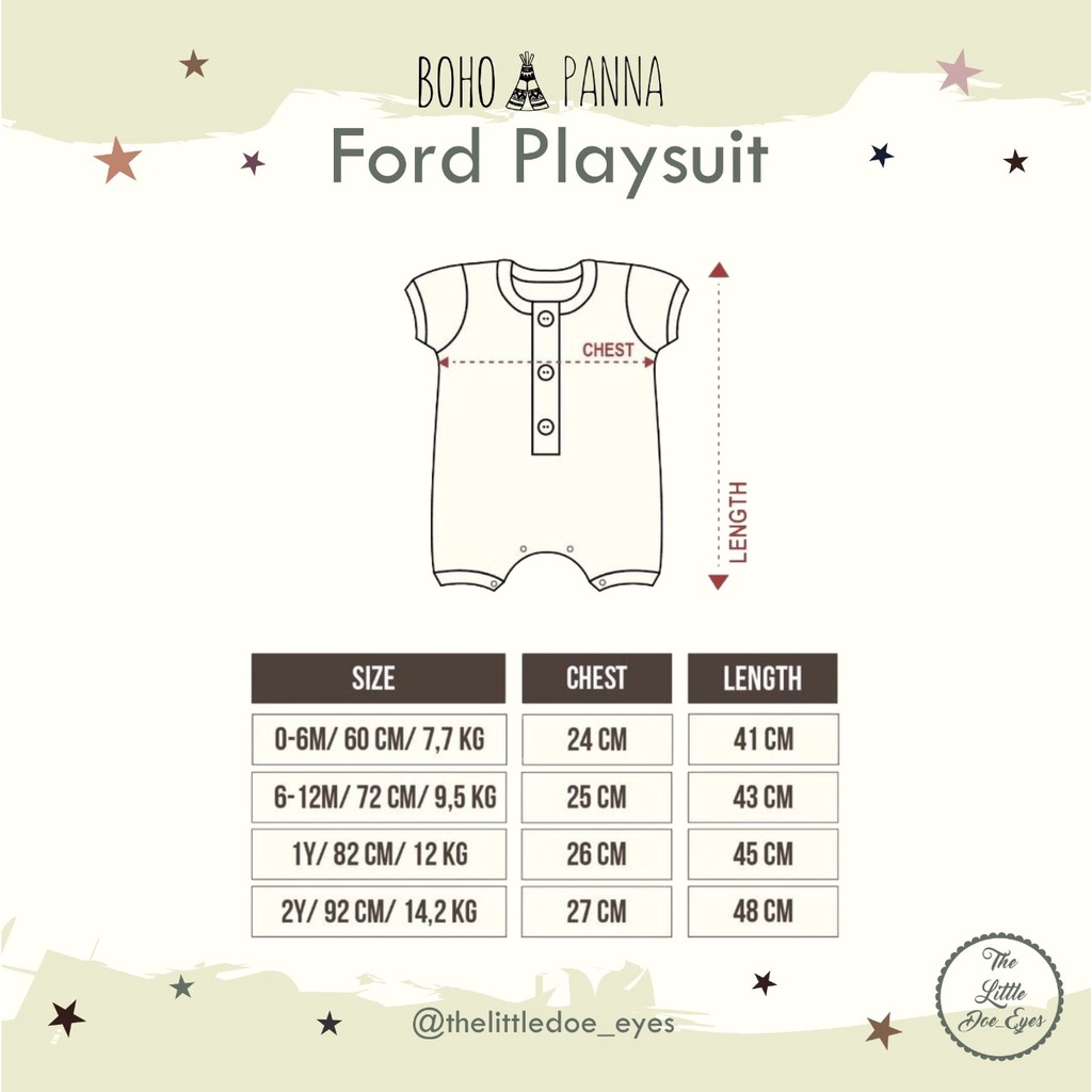 Bohopanna Ford Playsuit Jumper Anak Bayi