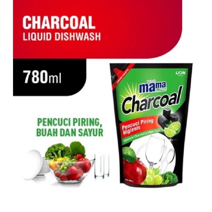 Mama Lime Charcoal 780 Ml - Mama Lemon Japanese Charcoal & Nipis Zest