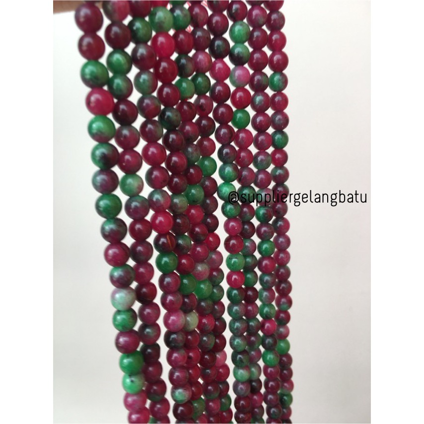 bahan gelang kalung 12mm tanzania kilap garnet ruby tanzanite akik bahan gelang kalung aksesoris ukm