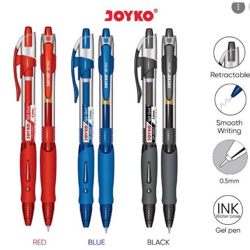 

Pulpen Gel Joyko GP-265 0,5mm 1 Pc