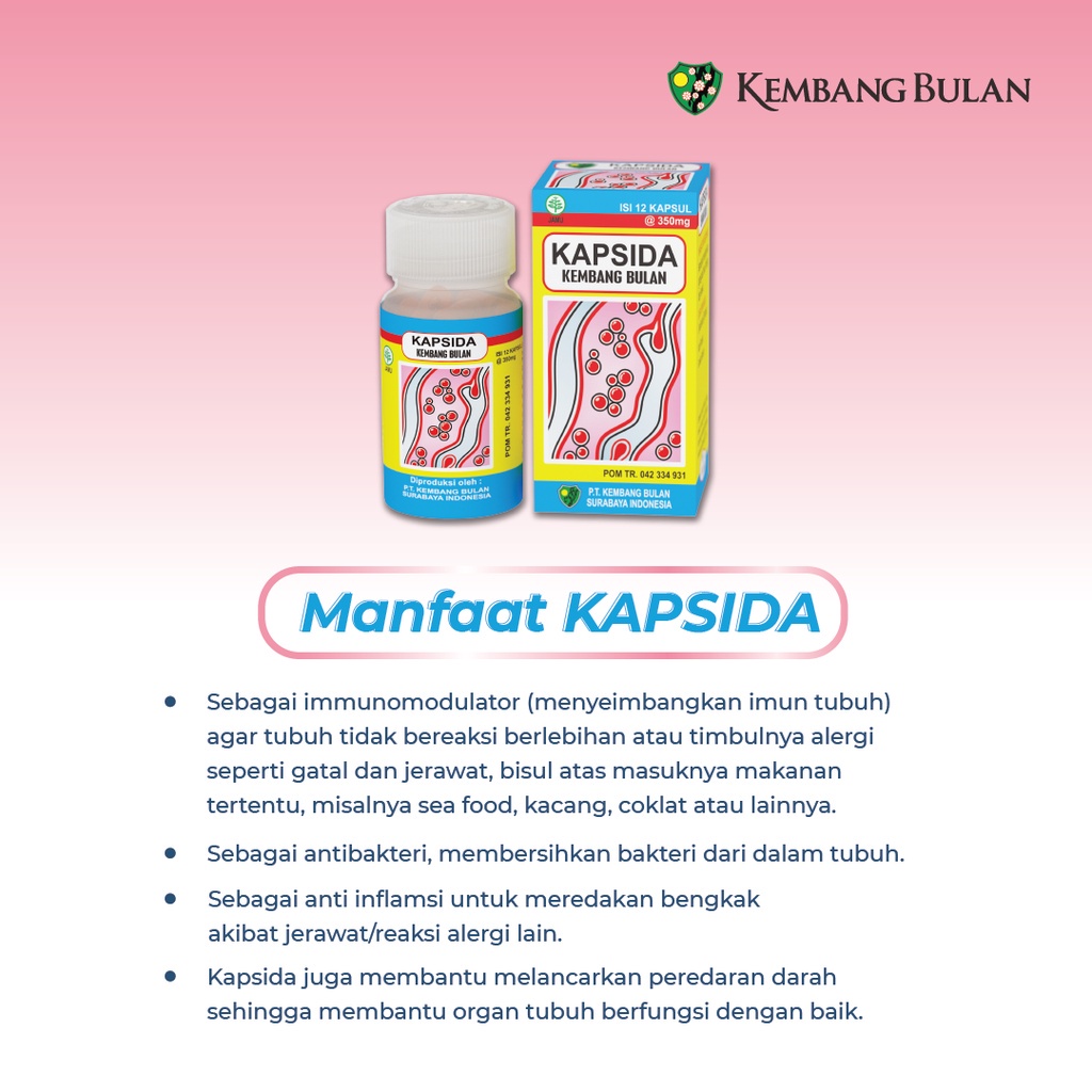 Kapsida untuk Jerawat Gatal Kapsida Kembang Bulan Kapsul Kapsida Bersih Darah