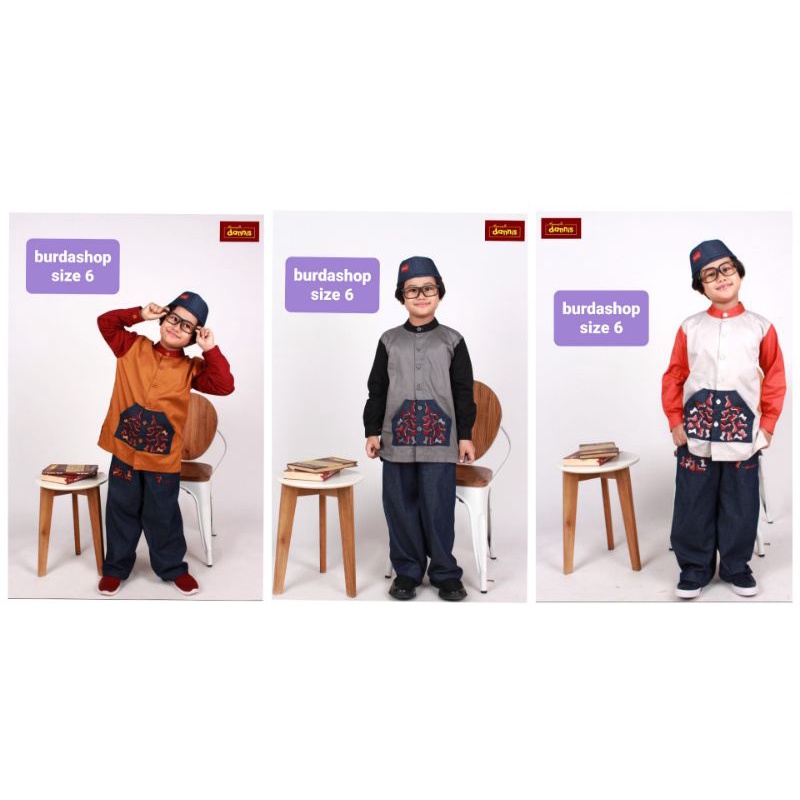 Baju Muslim anak Dannis TAPL 0906 laki laki size 6  ( Baju Koko )