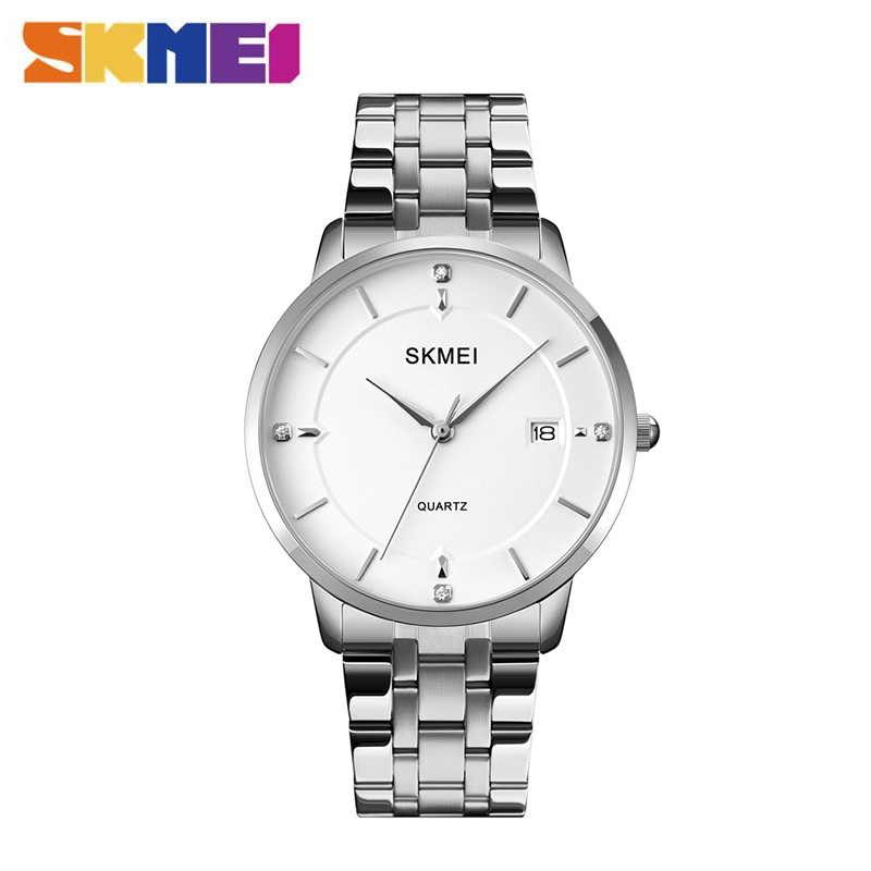 SKMEI 1801 Jam Tangan Pria Wanita Analog Model Classic Tali Stainless Steel WATCHKITE WKOS