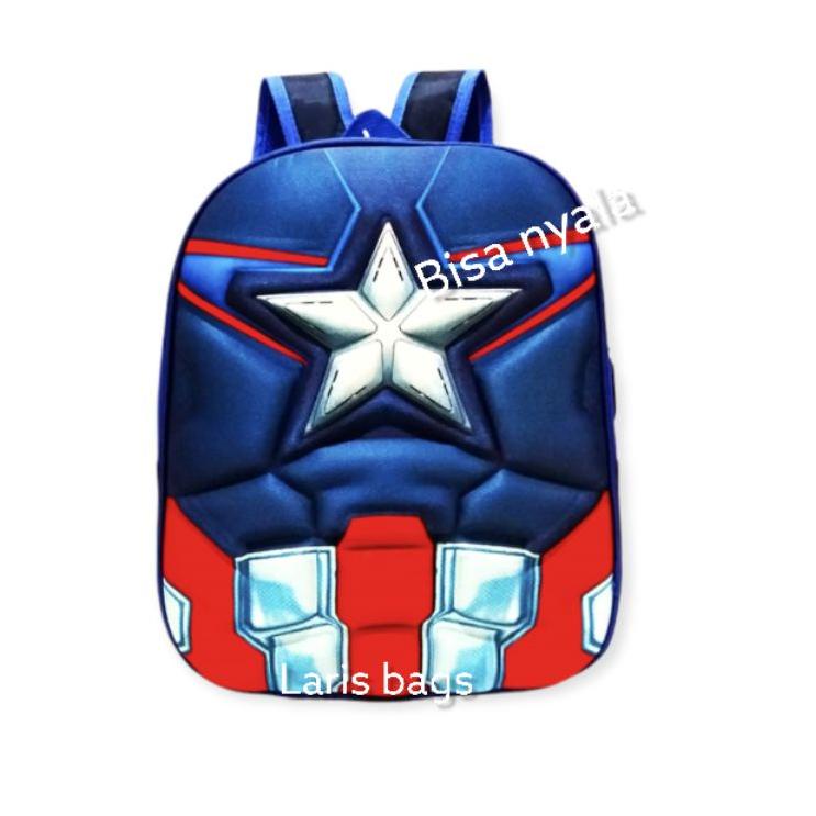 Bagus Dipakai.. tas anak capten America/tas anak timbul led/tas anak sekolah/tas anak karakter/tas a