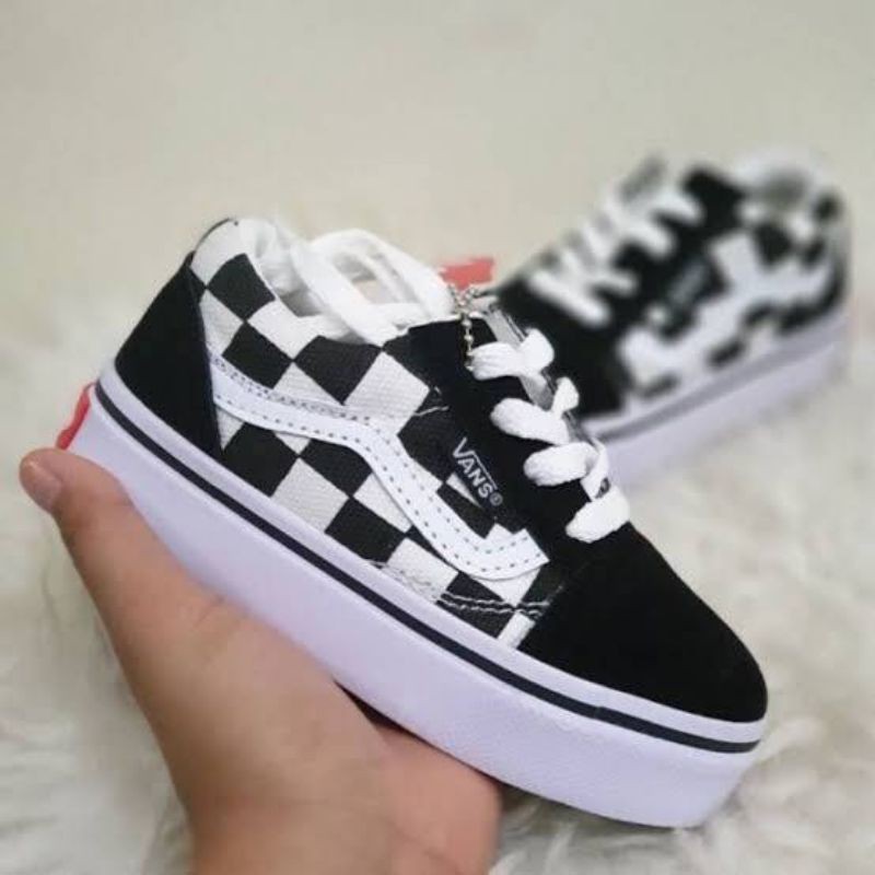 SEPATU KIDS ANAK VANS OLD SKOOL CHECKERBOARD SIZE 16-35