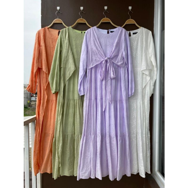 harumi maxi dress gamis brukat import premium lfy