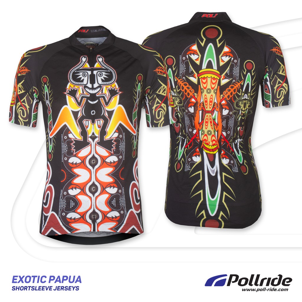 Jersey Sepeda | Jersey Gowes Roadbike Gravel Merk POLLRIDE EXOTIC PAPUA shortsleeve