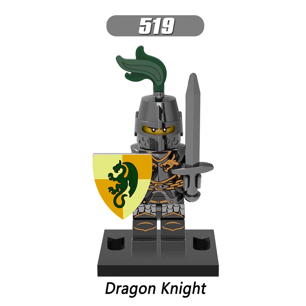 Xh0148 Mainan Action Figure Minifigures Dragon Kingdoms Heroic Evil Knight Dragon Archer