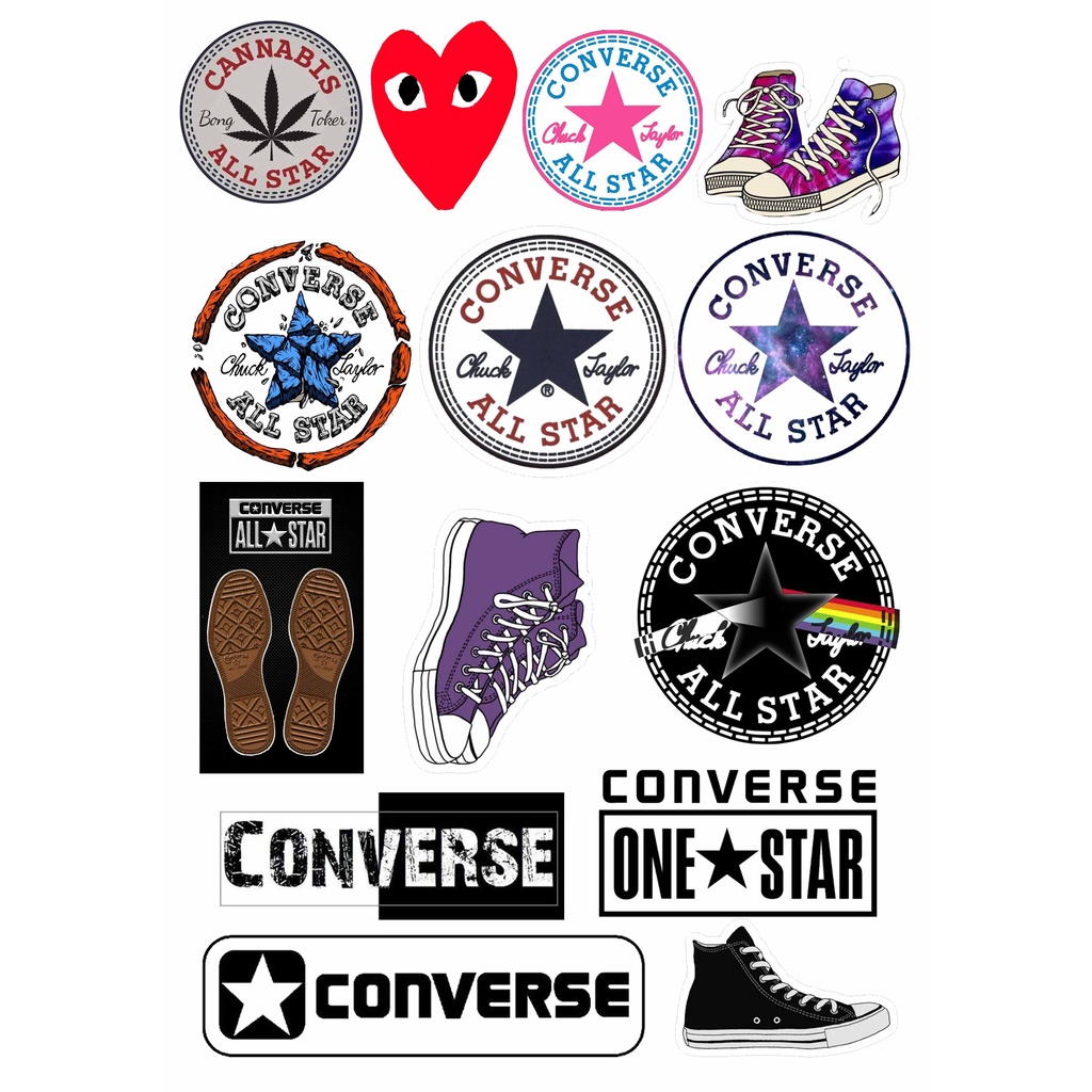 

stiker converse / stiker distro / stiker sneakers / stiker laptop helm dll