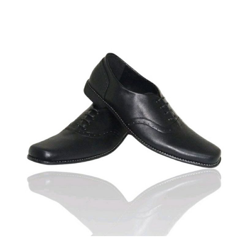 COD / Sepatu Kerja Pria Baraka Shoes Big Size 44-48 / Sepatu Oxpord Kulit asli Hitam Jumbo Besar Banget, 44