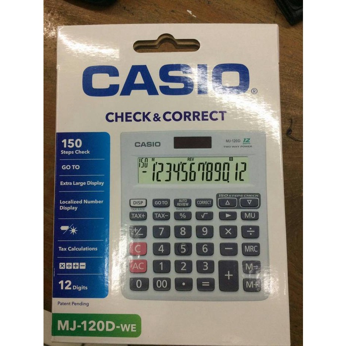 

PROMO! Calculator 12 digit CASIO MJ-120D-WE |Kalkulator