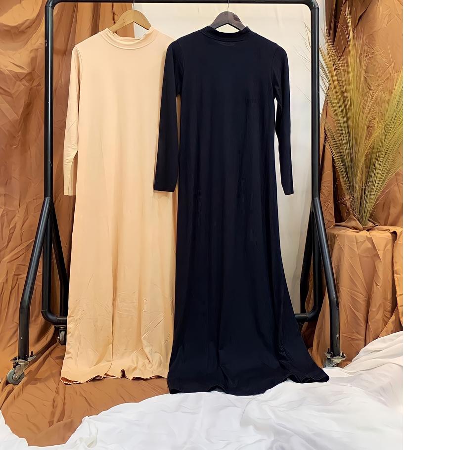 ✷ Baju Inner Manset Gamis Polos Lengan Panjang Wanita Bahan Spandek Rayon Premium Import Murah Bandu