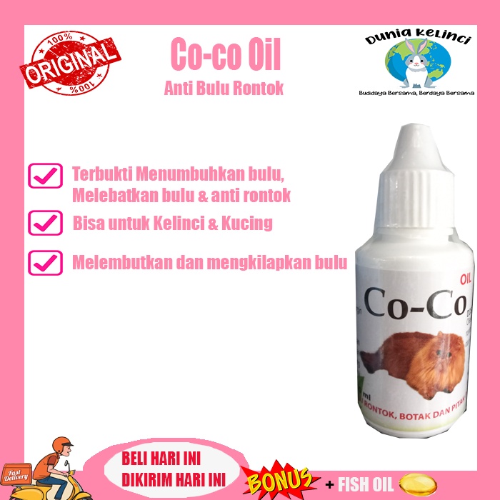 OBAT ANTI BULU RONTOK COCO OIL VITAMIN KUCING MENCEGAH BOTAK PITAK