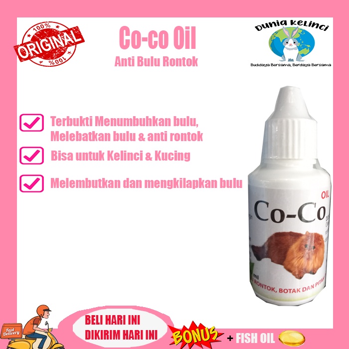 OBAT ANTI BULU RONTOK COCO OIL VITAMIN KUCING MENCEGAH BOTAK PITAK