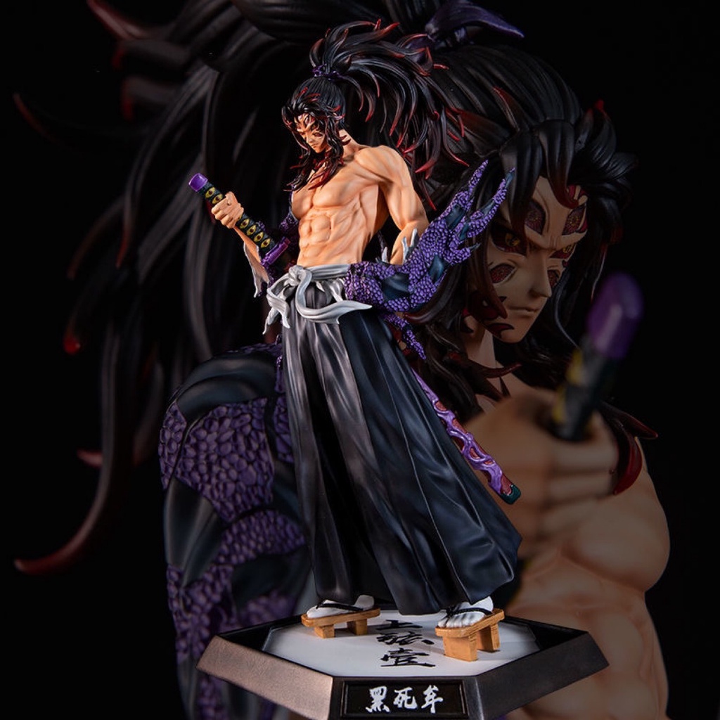 Mainan Action Figure Anime Demon Slayer Kokushibou no Yaiba Tsugikuni Yoriichi Gyuutarou / Daki Ukuran 28cm