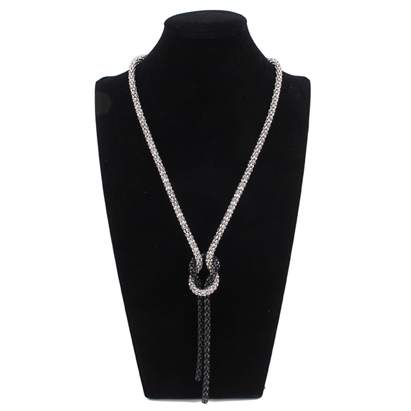 Women Fashion Simple Knotted Chain Choker Necklaces Female Bohemian Jewelry