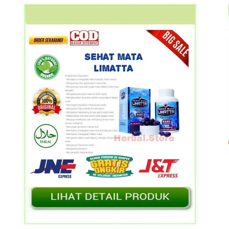 Limatta Sehat Mata Obat Mata Katarak Mines Asli Original (100 Softgel)