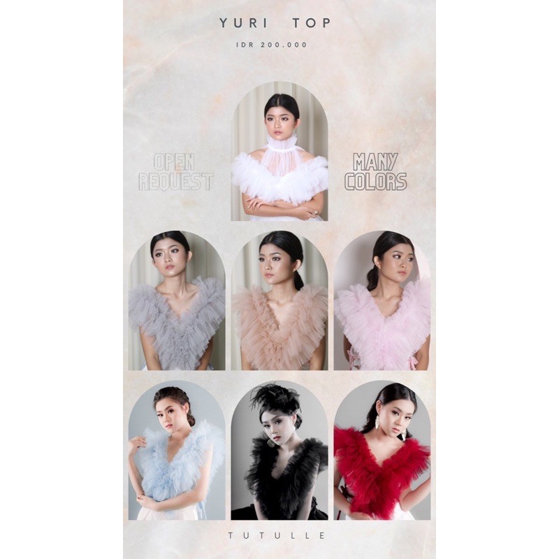 𝙏𝙪𝙩𝙪𝙡𝙡𝙚 Yuri Ruffle Tulle Top / Ruffle Tile / Ruffle Makeup / Ruffle MUA