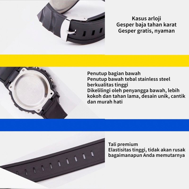 Jam Tangan Pria Wanita Couple Digital Sport Strap Ruber untuk Anak Laki Perempuan Model S-1790 Keren Sporty Untuk Kado Hampers Ulang Tahun Terlaris Harga Murah Promo Grosir COD