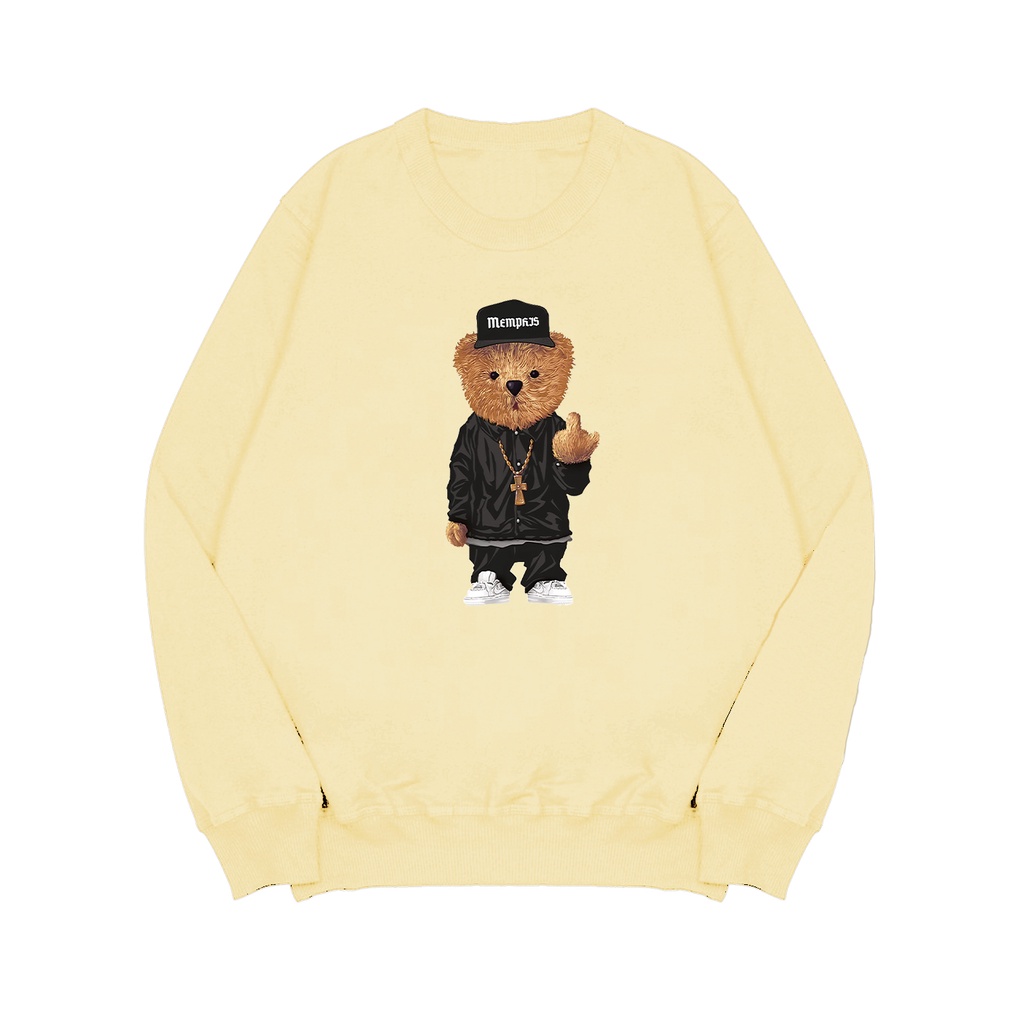 Sweater Crewneck Pria STYLE BEAR Pria Flecee M - XXL