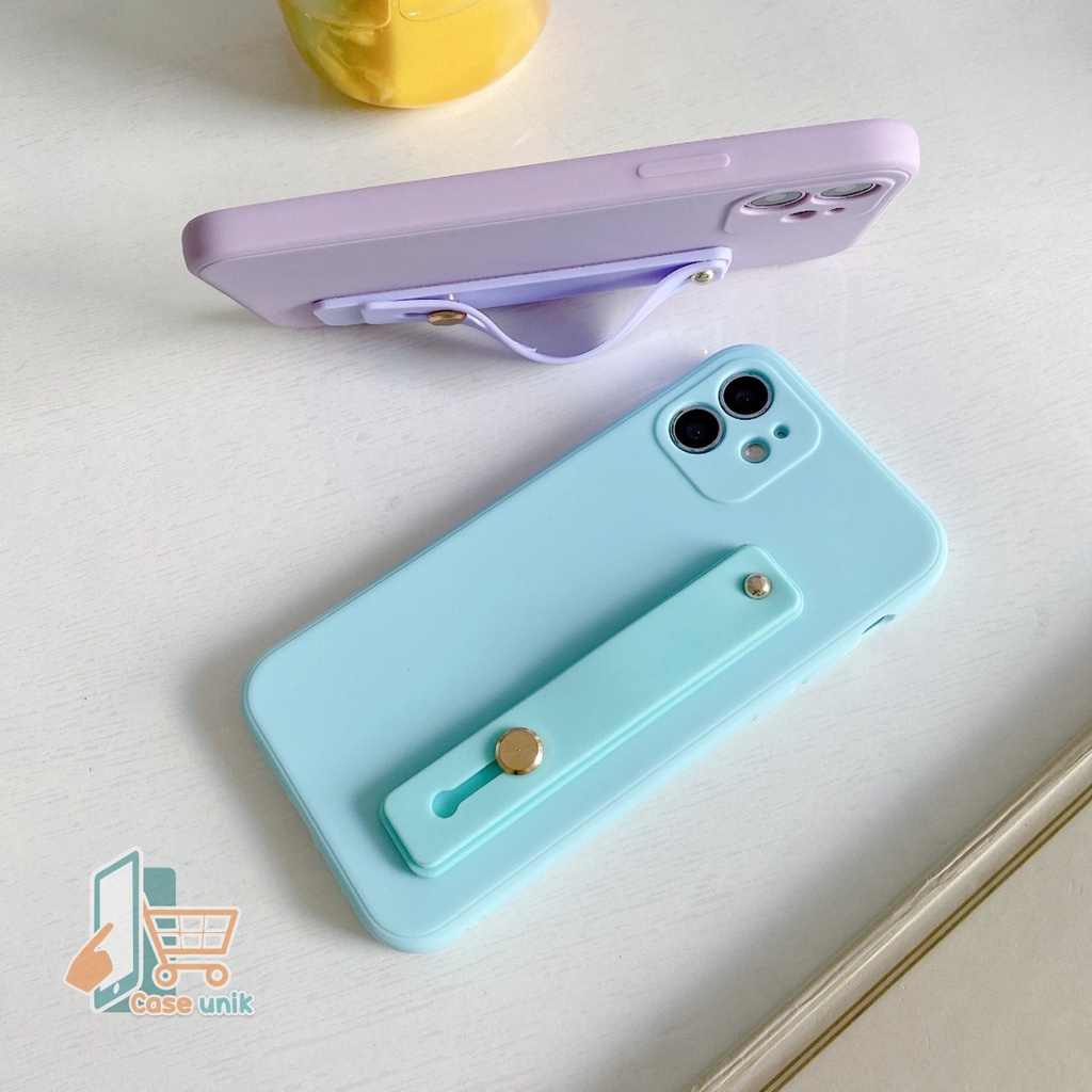 SOFTCASE MACARON HANDSTAND STANDING REALME 5 5i 5s C3 7 7I C17 C11 C15 C20 C21 C21Y C25 C12 NARZO 50A PRO CS3777