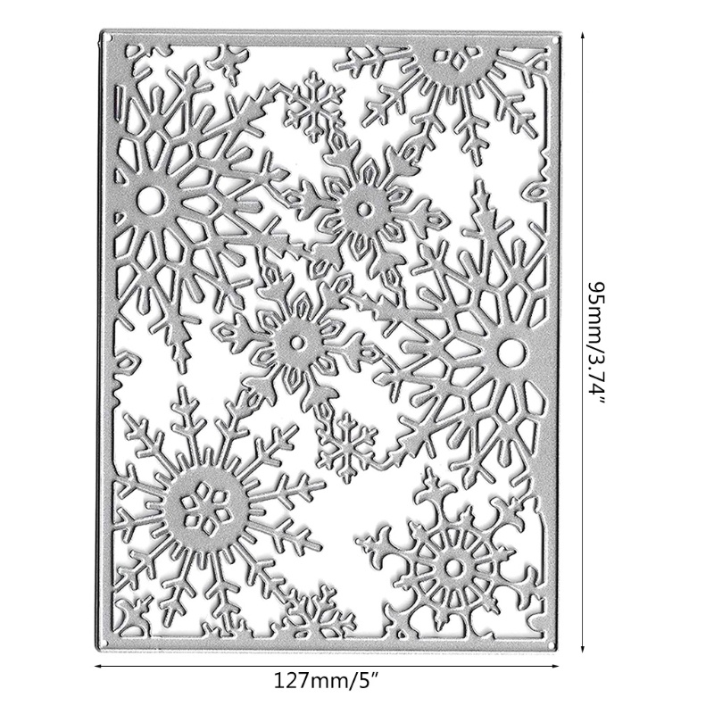 Zzz Cetakan Stensil Cutting Dies Motif Snowflake Natal Untuk Scrapbook / Craft DIY