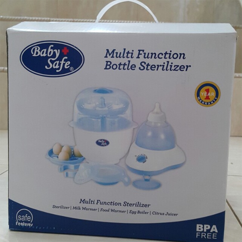 Baby Safe Multi Function Bottle Sterilizer 6 Botol Susu Bayi LB309 Garansi Resmi 1th