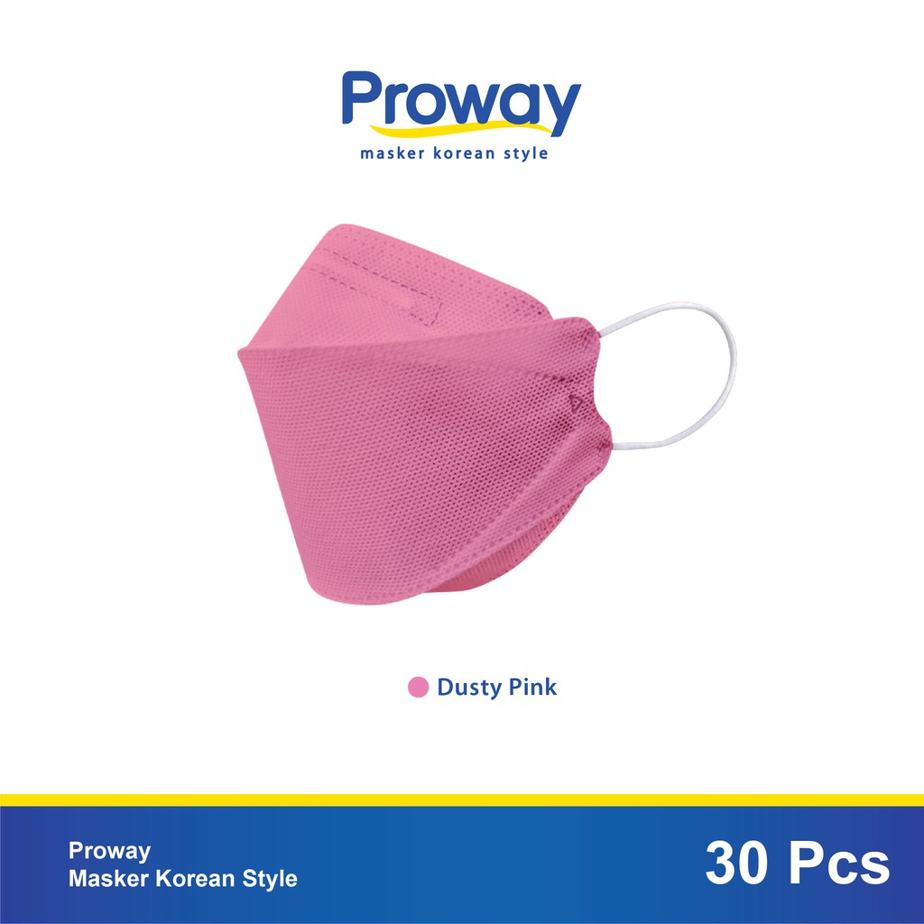 PROWAY Masker Korea KF94 (dusty pink) - 30pcs
