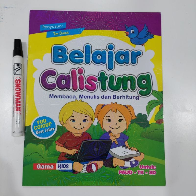 Buku Anak Belajar Calistung Untuk Anak PAUD TK SD Full Colour Ukuran A4