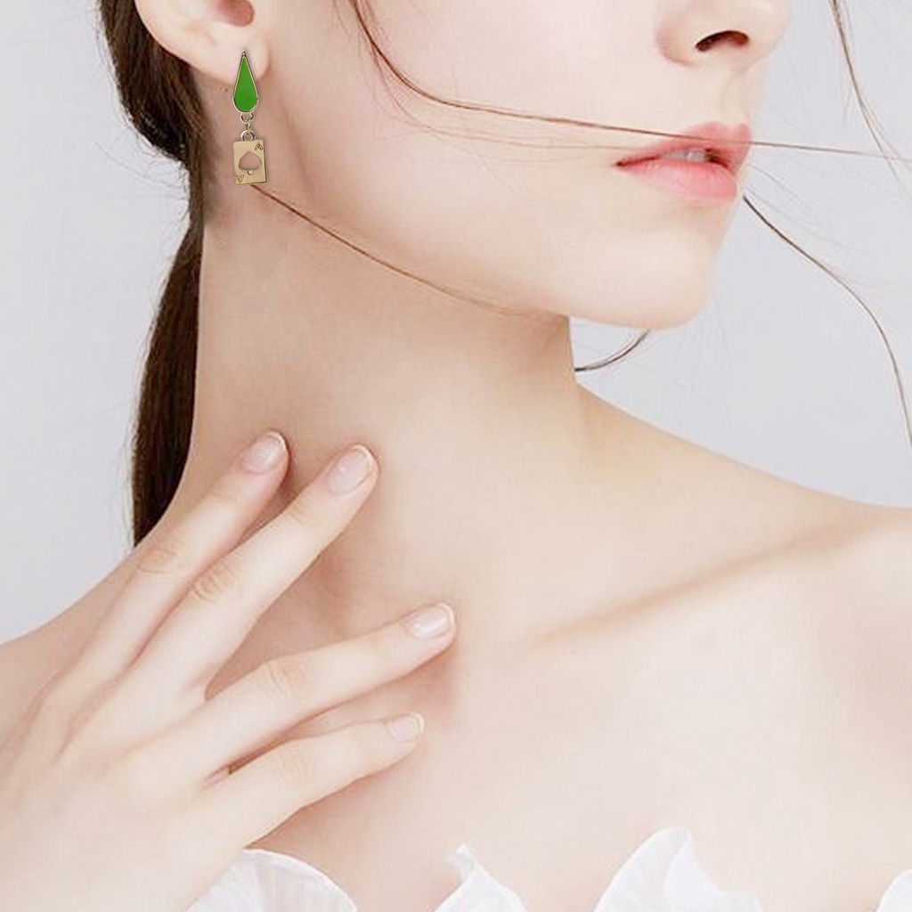 Hu Hu Hu Hu Hu Alat Bantu Pasang Kacamata♡ Anting Stud Desain Anime Hunter Poker Joker Untuk Aksesoris Perhiasan Cosplay