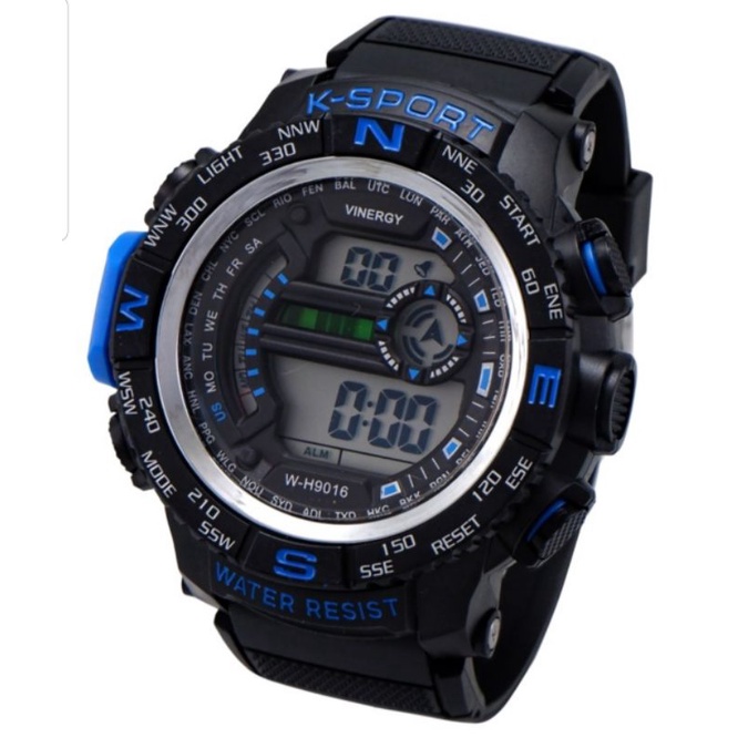 Jam Tangan Watch Vinergy Digital Sport AR VT 9016 G Waterproof