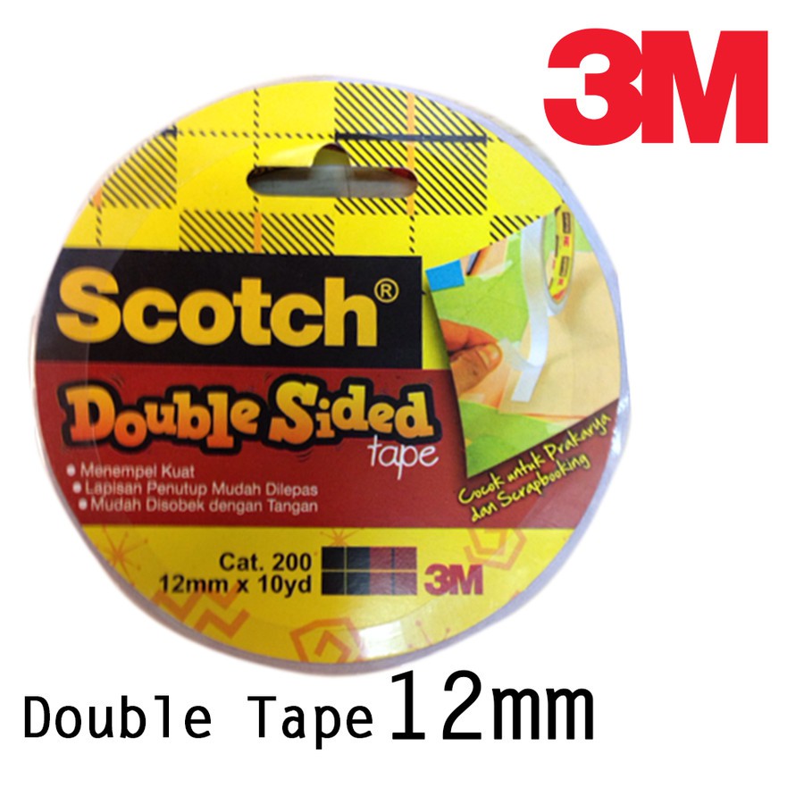 

Double Tape 3M Solatip Lakban 12 mm x 100 Y 200 SCOTCH