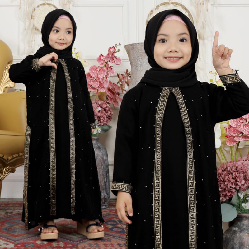 BEST SELLER MUZA ABAYA ANAK ABAYA HITAM DUBAI STYLE