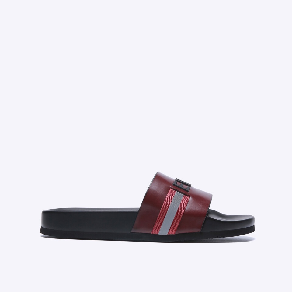 SANDAL KULIT EVERBEST PRIA ORIGINAL SLIDE CASUAL MERAH MAROON EM24