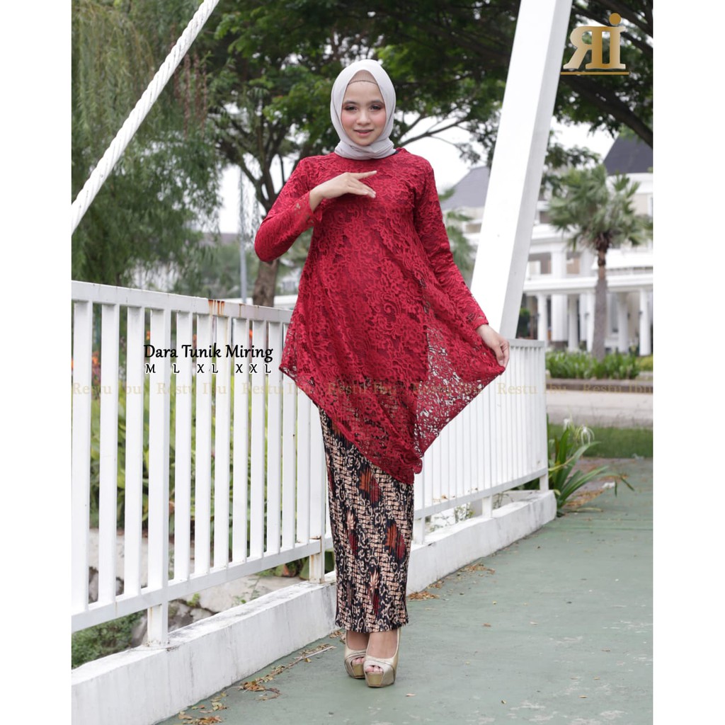 Tunik Miring / Kebaya Modern / Kebaya Brukat / Kebaya Tunik / Kebaya Wisuda / Kebaya Pesta / Kebaya