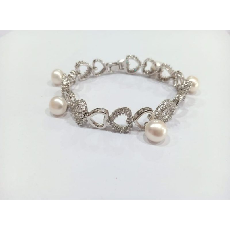 Gelang Rhodium Mutiara Lombok