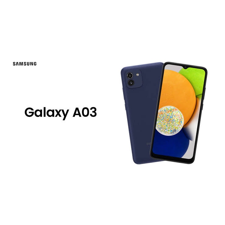 SAMSUNG A03 RAM 4GB MEMORY 64GB NEW GARANSI SEIN 1 TAHUN NASIONAL