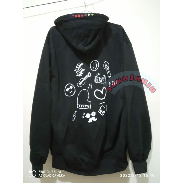 Jaket Hoodie BTS Permission To Dance in seoul LABEL KECIL + Sablon belakang