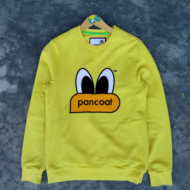 Sweater Hoodie Crewneck Pan*coat Original Distro Logo Mata Duck Full Bordir Premium - Sweater Crewneck Pan*coat Untuk Pria Dan Wanita Full Lebel Original Brand Premium