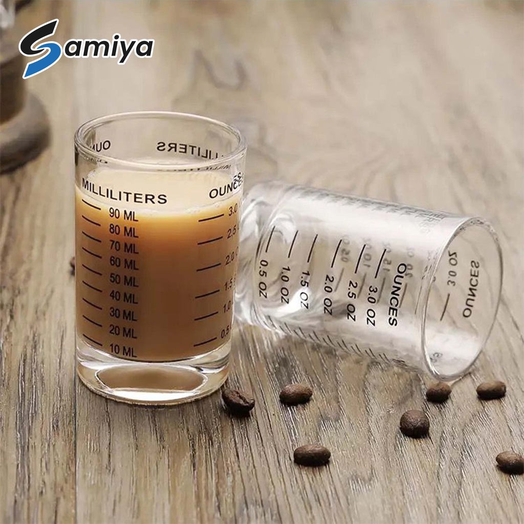 gelas takar ukur sloki espresso triple shot 90ml / seloki minuman kopi teh gula harga per satu pcs