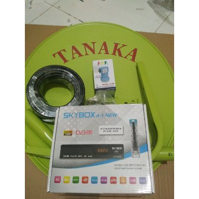 parabola mini ninmedia fullset receiver skybox Bagus