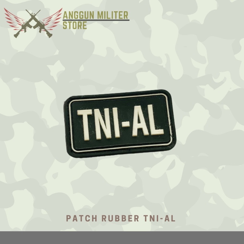 PATCH RUBBER TULISAN TNI-AL KOTAK/TEMPELAN EMBLEM KARET