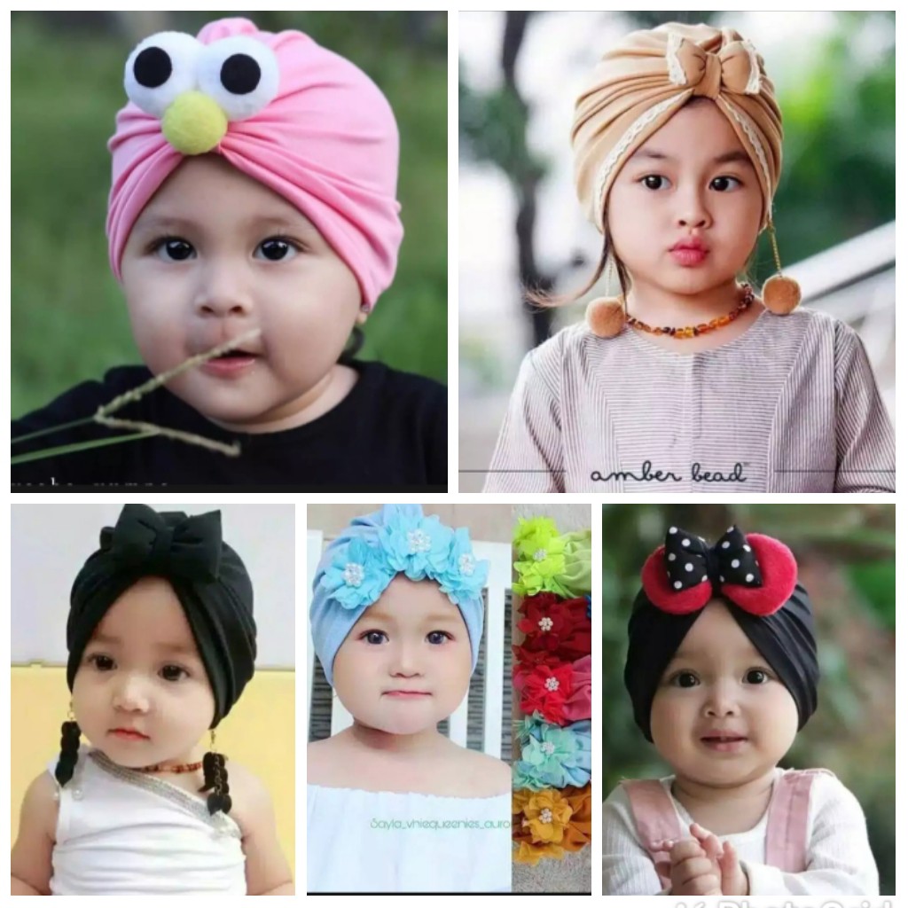 turban paket hemat 5pcs/kerudung anak bayi